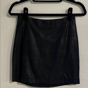 Free People Mini Leather Skirt